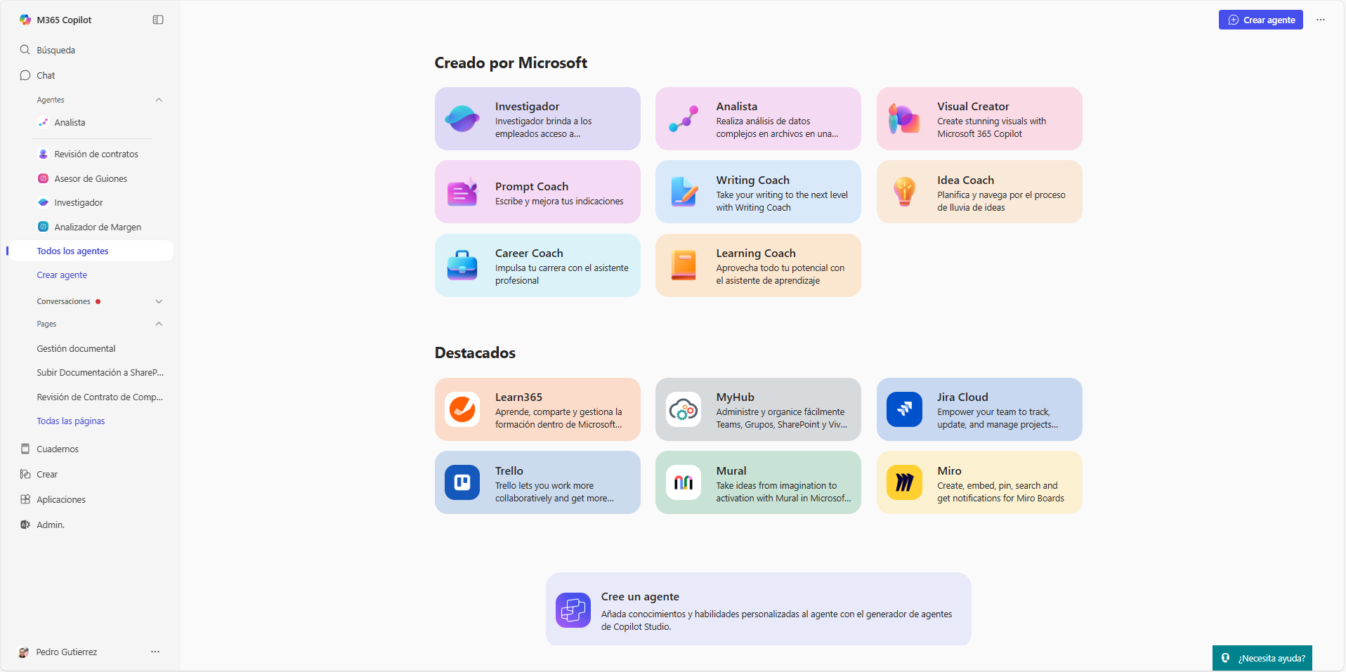 Actualización - Crear Agentes - 15 de Julio
